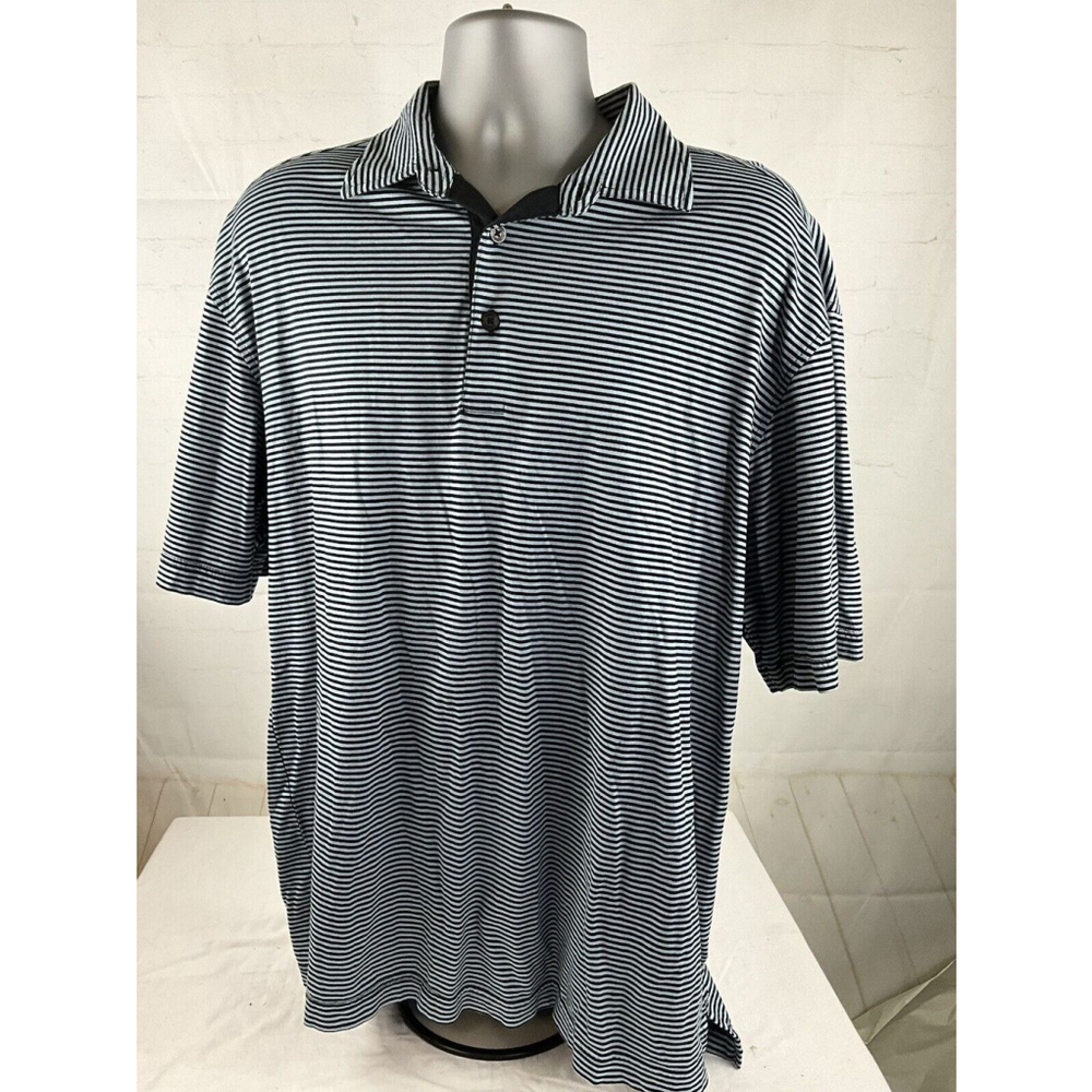 CALLAWAY Men's Golf Opti-Dri Polo Shirt Black Stripe Size XL Excellent Condition